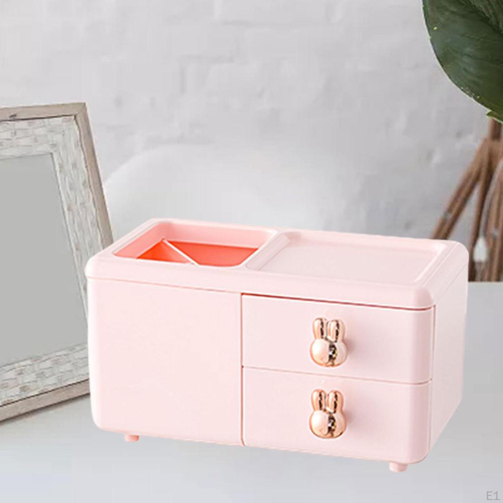 Cute Desk Organizer Makeup Brush Holder Multifunctional Home Decoration Storage Box Stationery Caddy