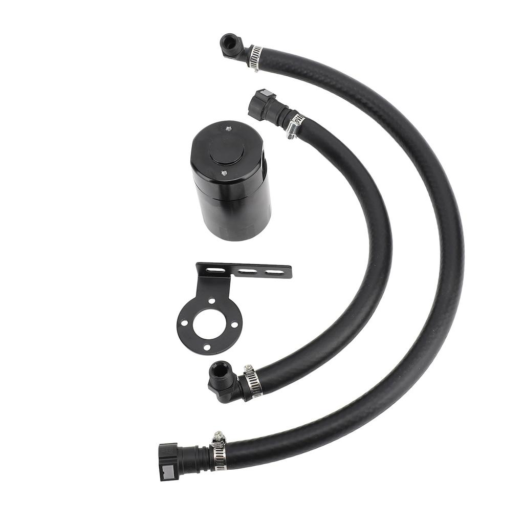 3OZ Oil Catch Can Fine Mesh Filter Air Oil Separator Catch Can Kit with Hose for 1500 5.3L 6.2L 2019‑2022