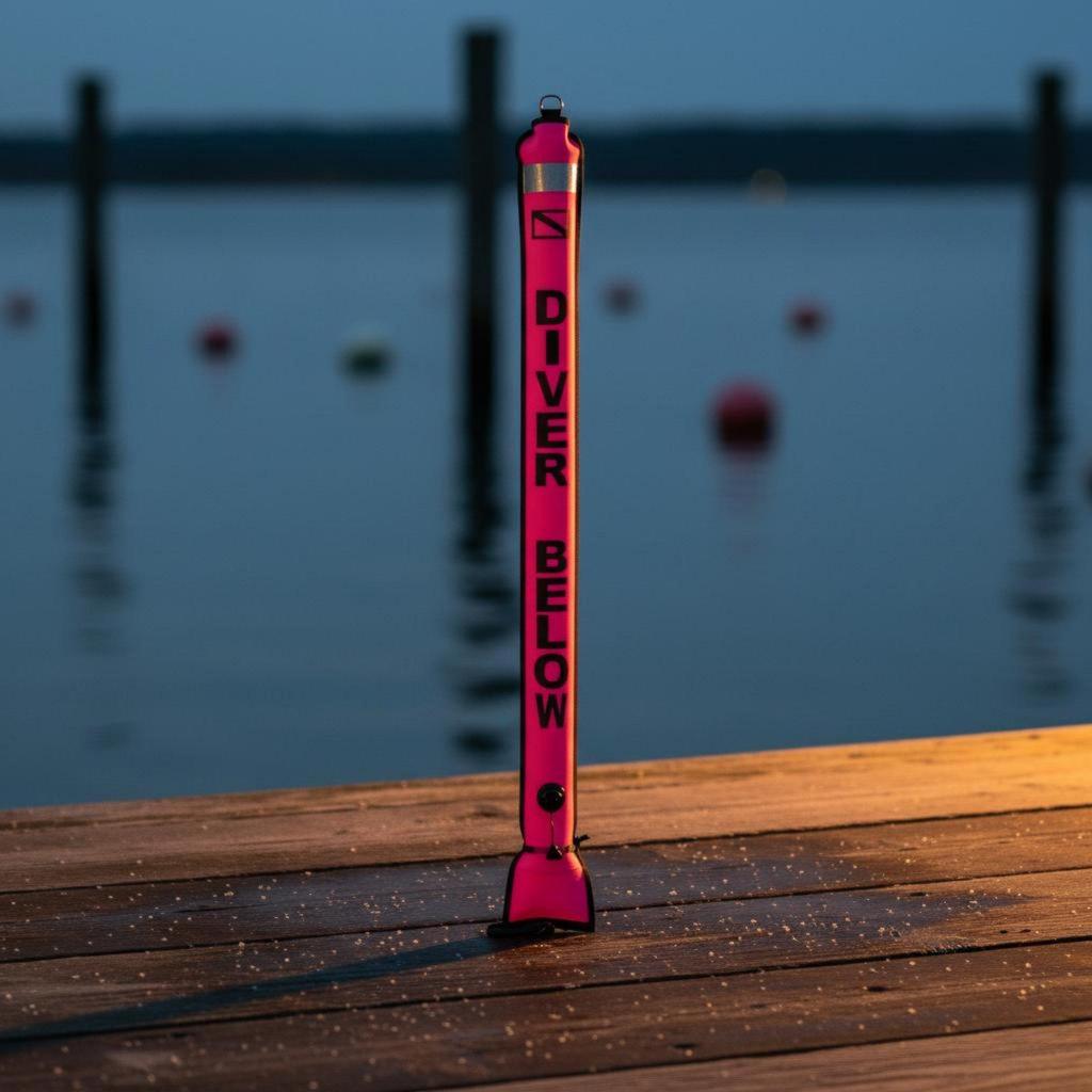 SMB Marker Buoy High Visibility Inflatable Dive Easy