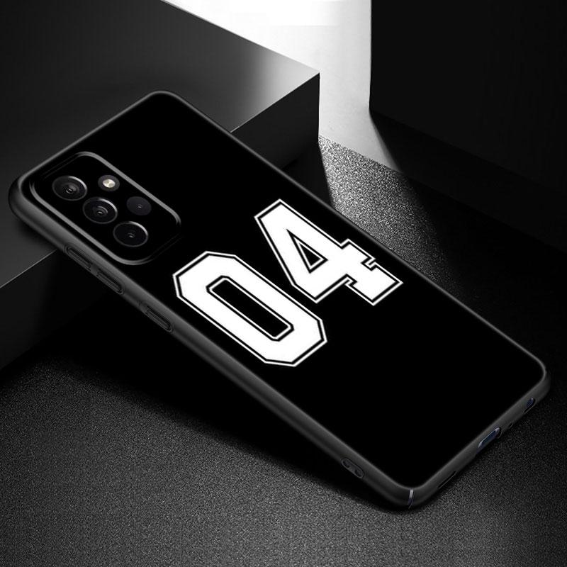 

Чехол для телефона с черным номером для Samsung Galaxy A21 A30 A50 A52 S A13 A22 A32 A33 A53 A73 5G A11 A12 A31 A51 A70 A71 A72, черный чехол Samsung A13