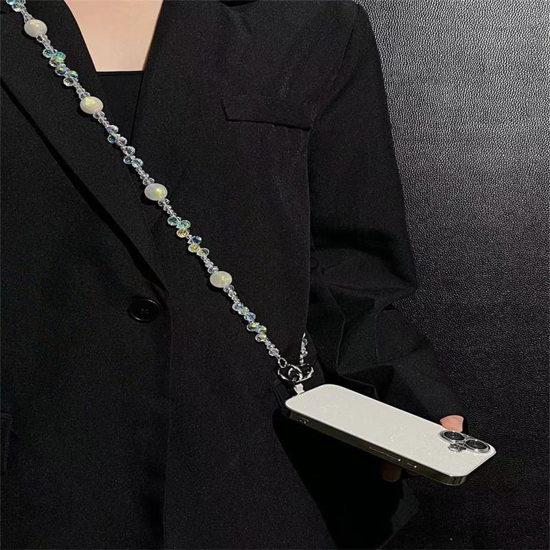 Water Drop Crystal Phone Chain With Beaded Handcrafted Strap For Women And Men