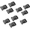 10Pcs Plastic Side Release Buckles, Quick Release Strap Replacement Fittings For DIY Backpack, Dog Collar & Webbing Strap Making, Black