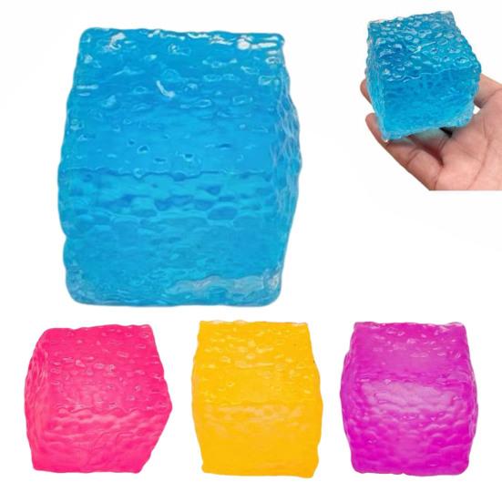 Stress Relief Geometric Solid Toy Frosted 3D Shape Squeeze Sensory Toy Kids Adults Decompression Geometric Block Fidget Toy