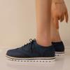 Oxford Flats Shoes Women Leather Comfort Lace Up Lady Brogue Derby Designer Vintage Casual Platform Shoes Women Sneakers