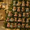 Pet Themed Holiday Party Supplies 24 Day Dog Advent Calendar, Cute 2D Flat Chihuahua Hanging Ornaments, Calendar Different Acrylic Pendants