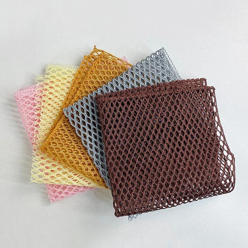 30*30cm Mesh Dish Cloths Non-stick Oil Scouring Pad Reusable Cleaning Cloth Dishwashing Towel Kitchen Tableware Cleaning Rags