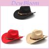 Western Cowboy Hat For Men Women With Breathable Wool Cotton Material Sunproof Summer Accessory