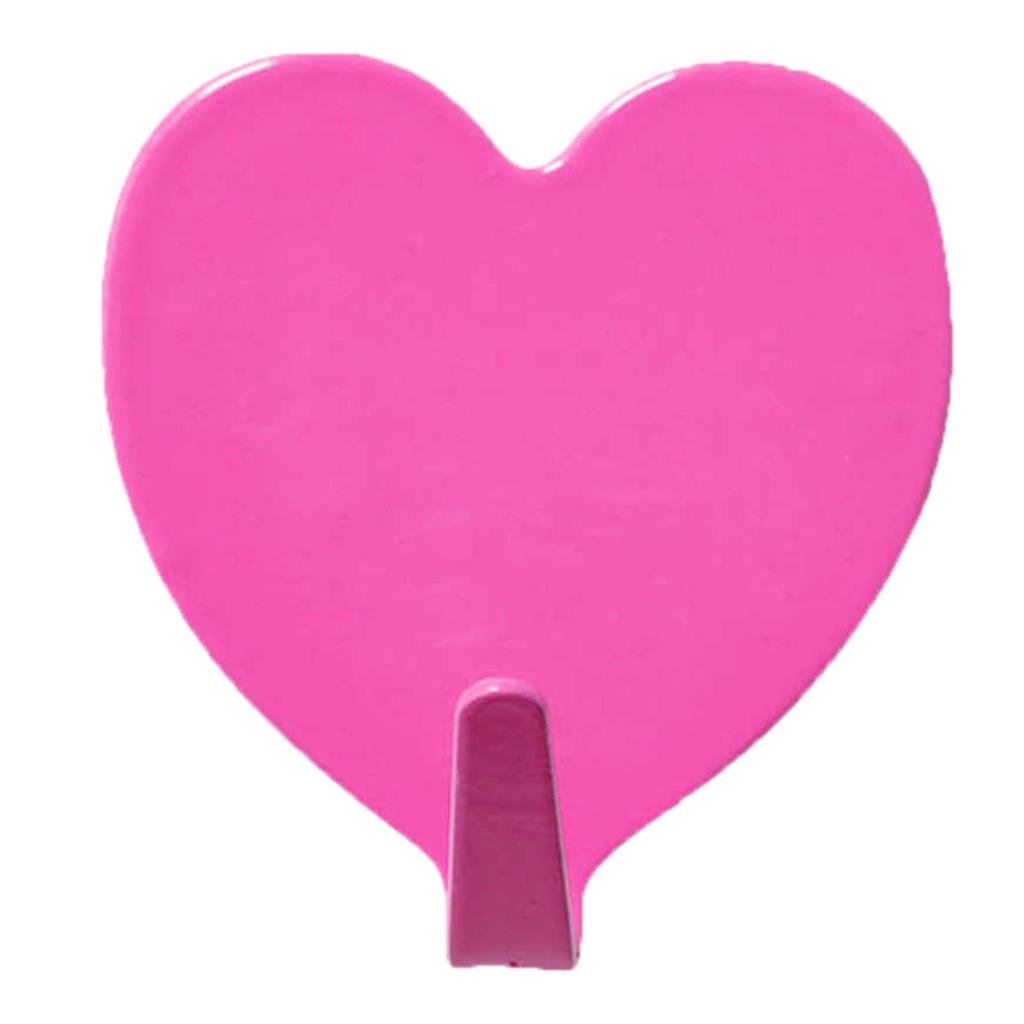 1 PC Love Stainless Steel Adhesive Hook Single Hook Clothes Hook Strong Hook