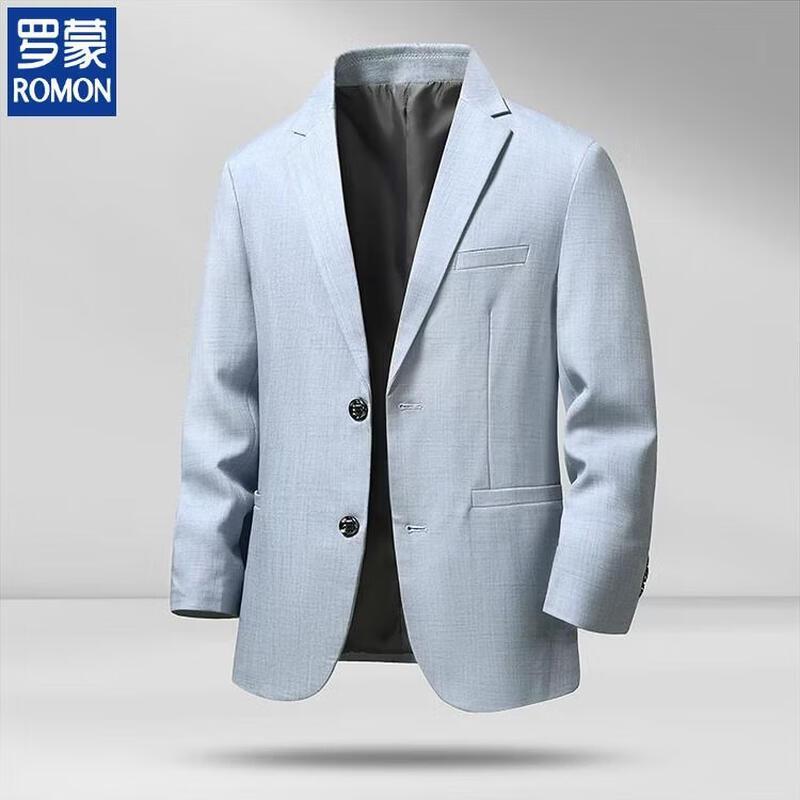 ROMON Men s Wrinkle-Resistant Business Casual Suit Jacket 170/L
