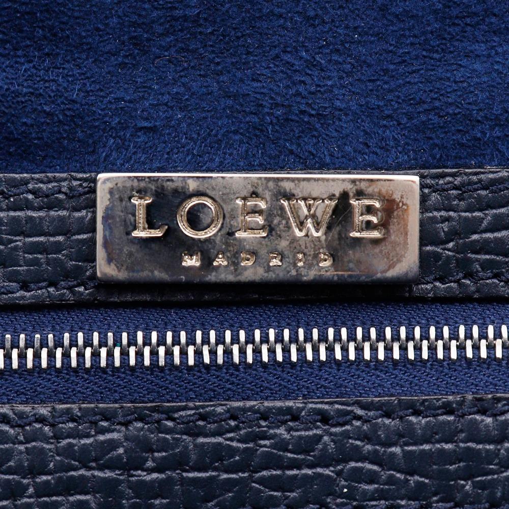 LOEWE One Belt Shoulder Bag gray leather Women Used