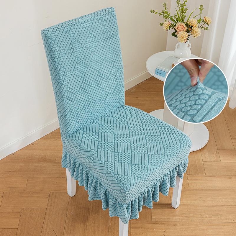 Anti-slip Thickened Chair Cover Skirt Backrest Integrated Chair Cover Elastic Home Restaurant Chair Cover Four Seasons Universal