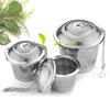 304 Stainless Steel Tea Ball Strainer Mesh Herbal Infuser Filter Tea Leaf Spice Tea Strainer Boil soup for Teapot Kitchen Tool