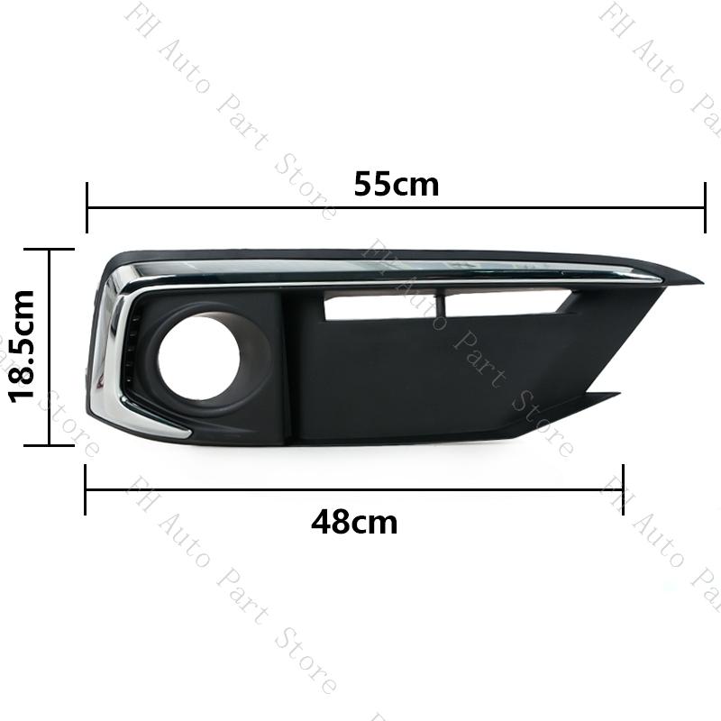 Car Front Bumper Fog Light Foglamp Trim Cover Frame Cap Lid Bezel For Honda Civic