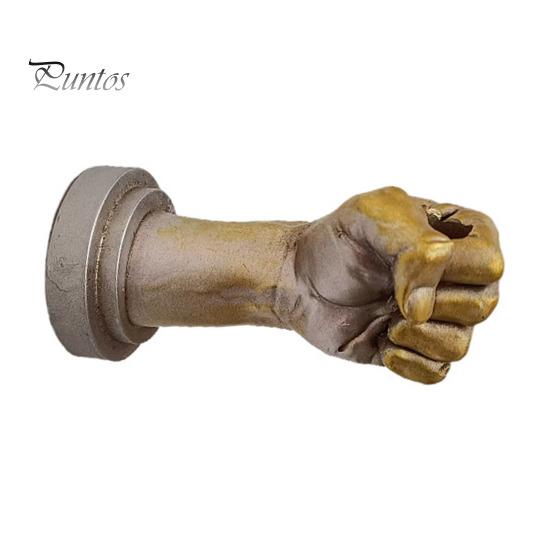 

Настенный декоративный держатель для цветов из смолы в форме кулака, цветочная композиция, ручная скульптура, держатель для растений для спальни, гостиной, офиса золотистый