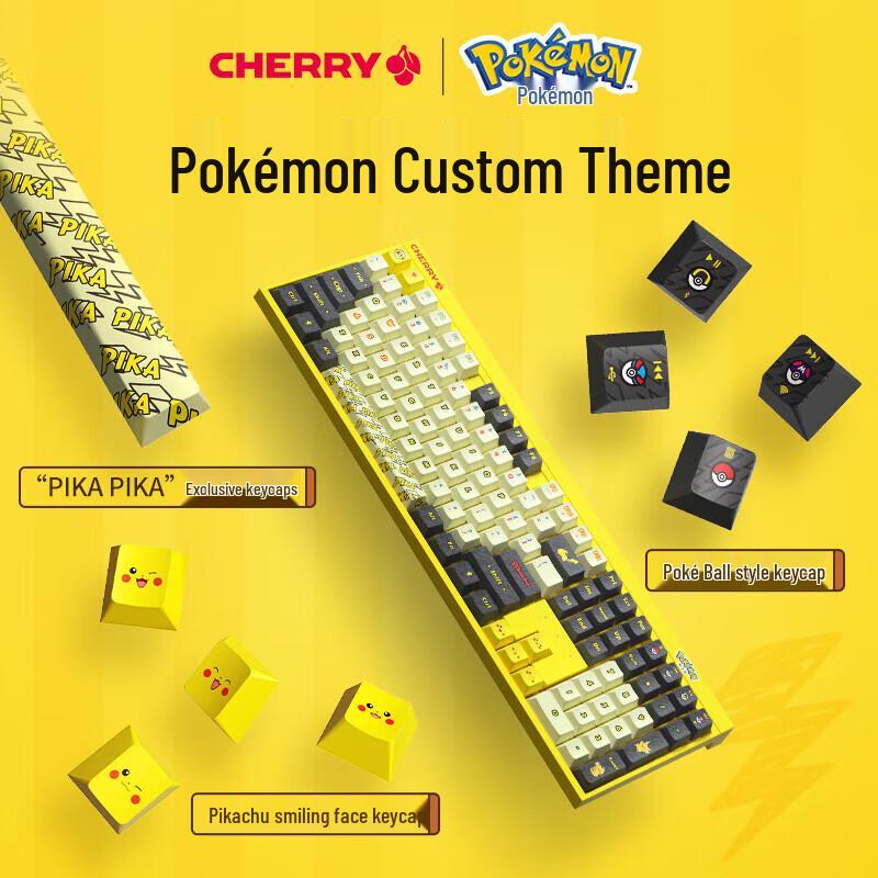 CHERRY MX 2.0S Wireless Pokémon Mechanical Keyboard - Red Switch