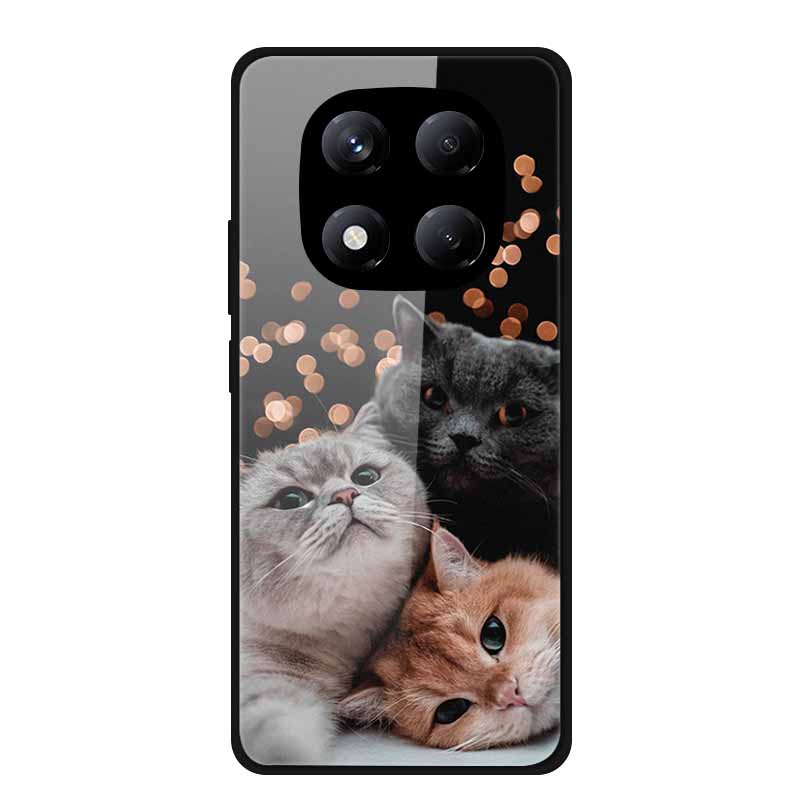 Tempered Glass Phone Case for Redmi Note 14 Pro 4G Cover Lion Wolf Hard Shell for Xiomi Redmi Note14Pro 4G Note 14Pro Cover Cool