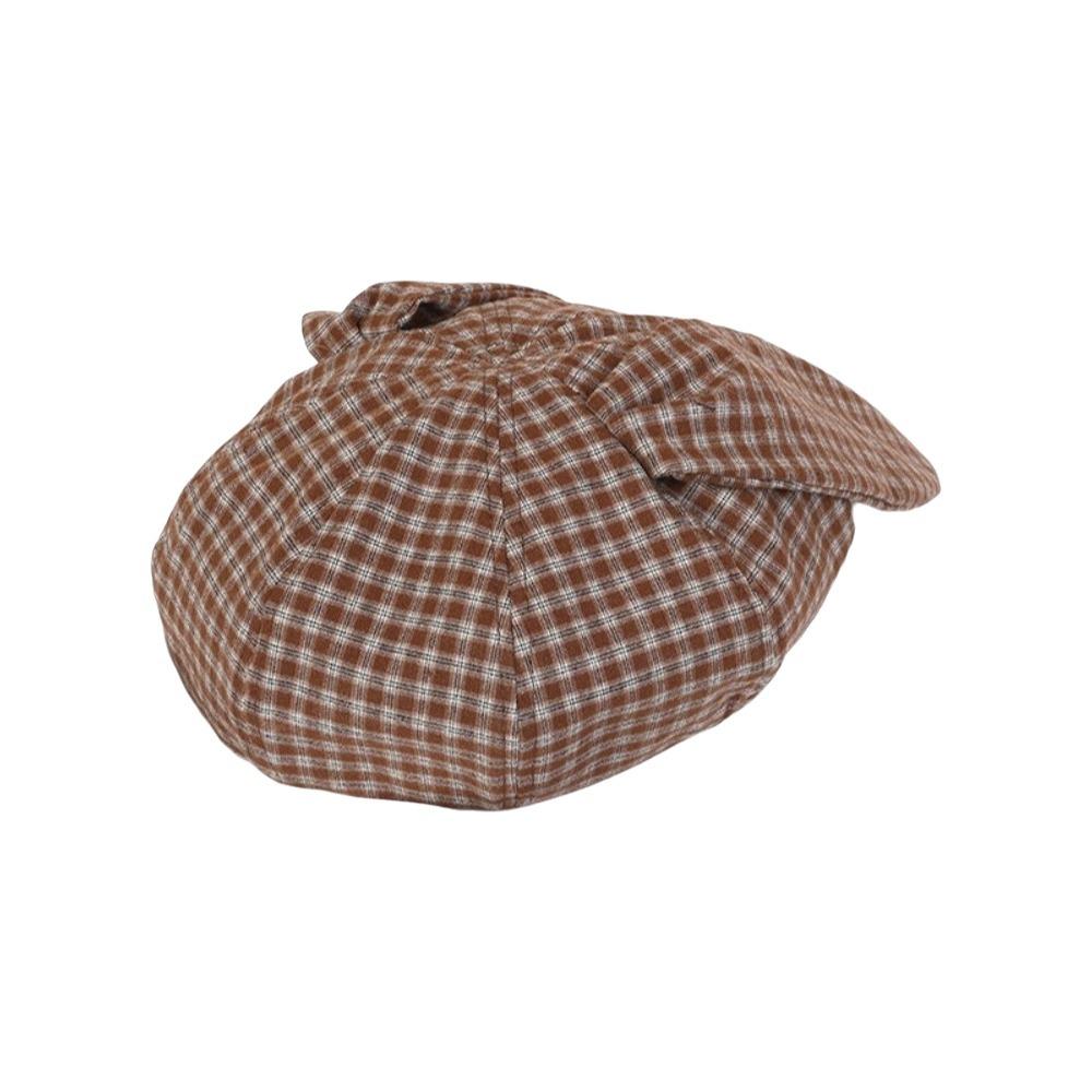 Versatile Plaid Beret Big Head Circumference Spring Painter Cap Retro Women Artist Hat  Ladies