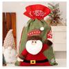 Linen Christmas Gift Bags 3D Drawstring Candy Bags Unique Cute Pattern Gift Bag  Home Decor