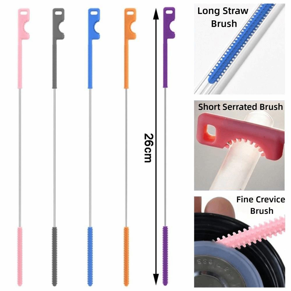 Dual-head Design Straw Cleaning Brush Bendable Bottle Brush Reusable Extra Long Brush Pacifier