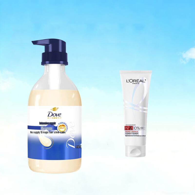 Dove Intensive Shampoo & L Oréal Strengthening Conditioner Set