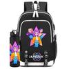 2Pcs/set Anime K-Pop Demon Hunters Printed Backpack Large Capacity Bookbag with 750Ml Water Bottler Laptop Student Boy Girl Large Capacity Bookbag
