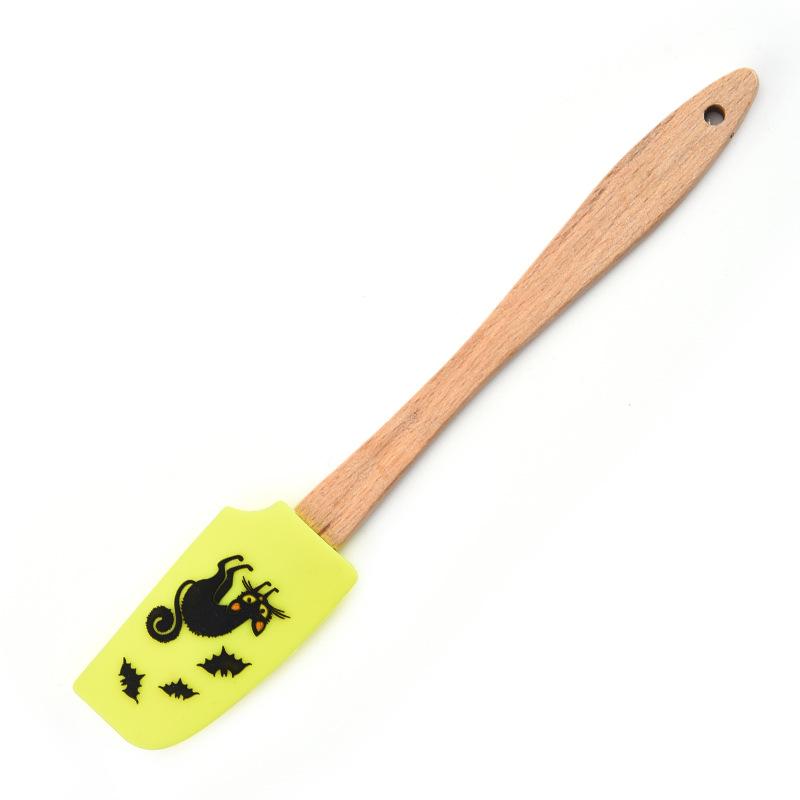 Creative Penguin Silicone Smooth Spatula Wooden Handle Cream Spatula Cake Decoration Cream Cake Spatula Baking Tool Accessories