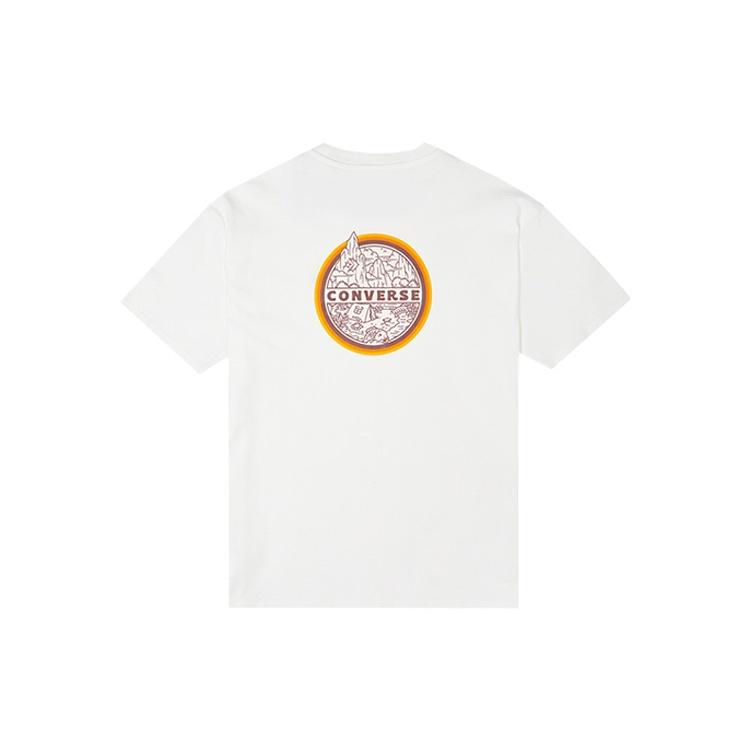 Men s Converse Logo Printing Round Neck Short Sleeve White 10022786-A01 L