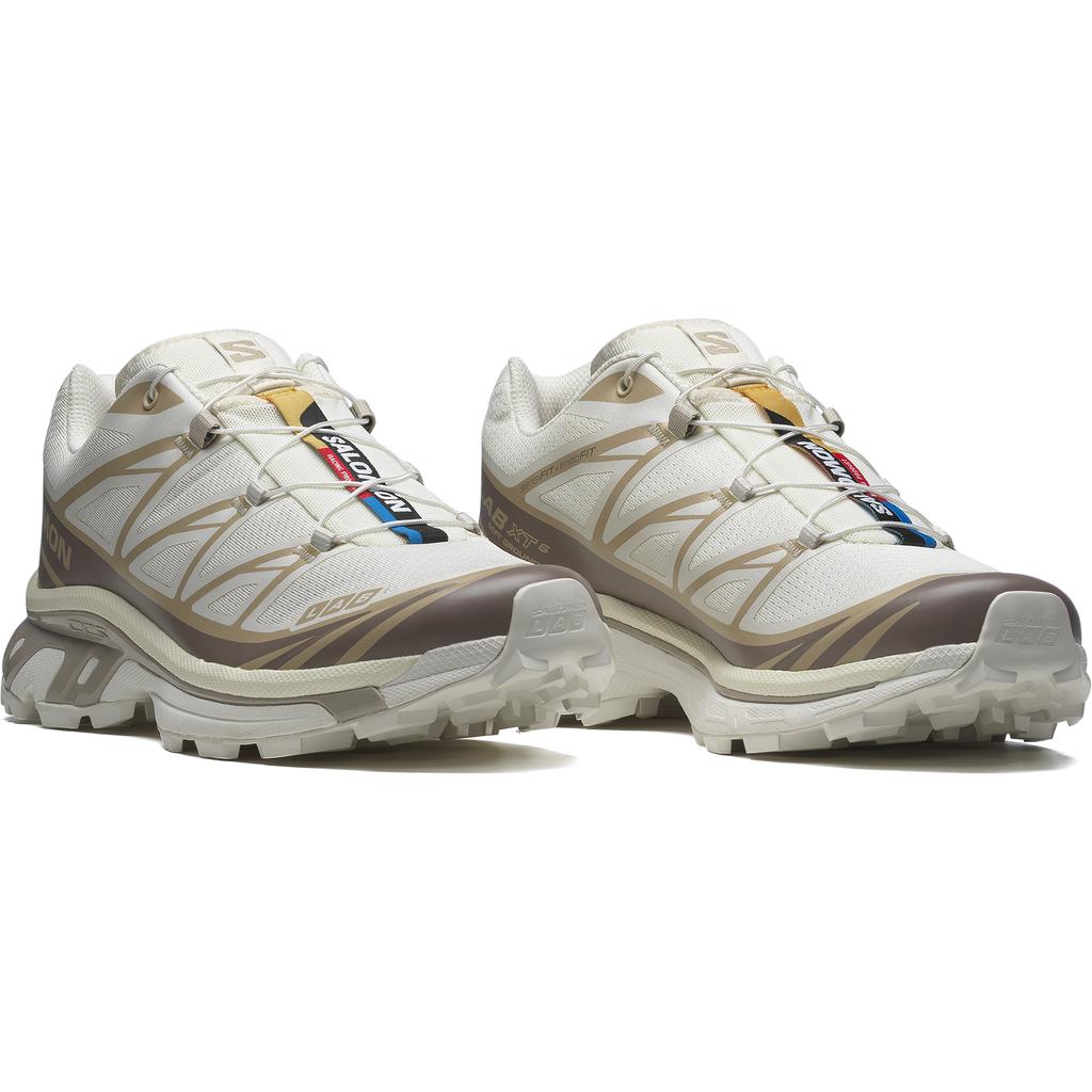 SALOMON XT 6 Fabric Low top MUD ContaGRIP Running Shoes Unisex Beige Brown L47737700