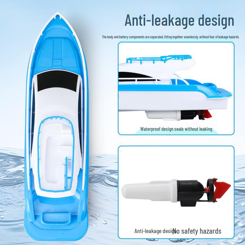 Kids' Electric Speedboat Toy: Water-Ready Yacht Model for Bath Time Fun
