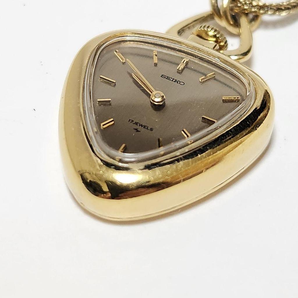 Used Vintage Seiko Pendant Watch, Manual Wind, 17 Jewels, Working Condition