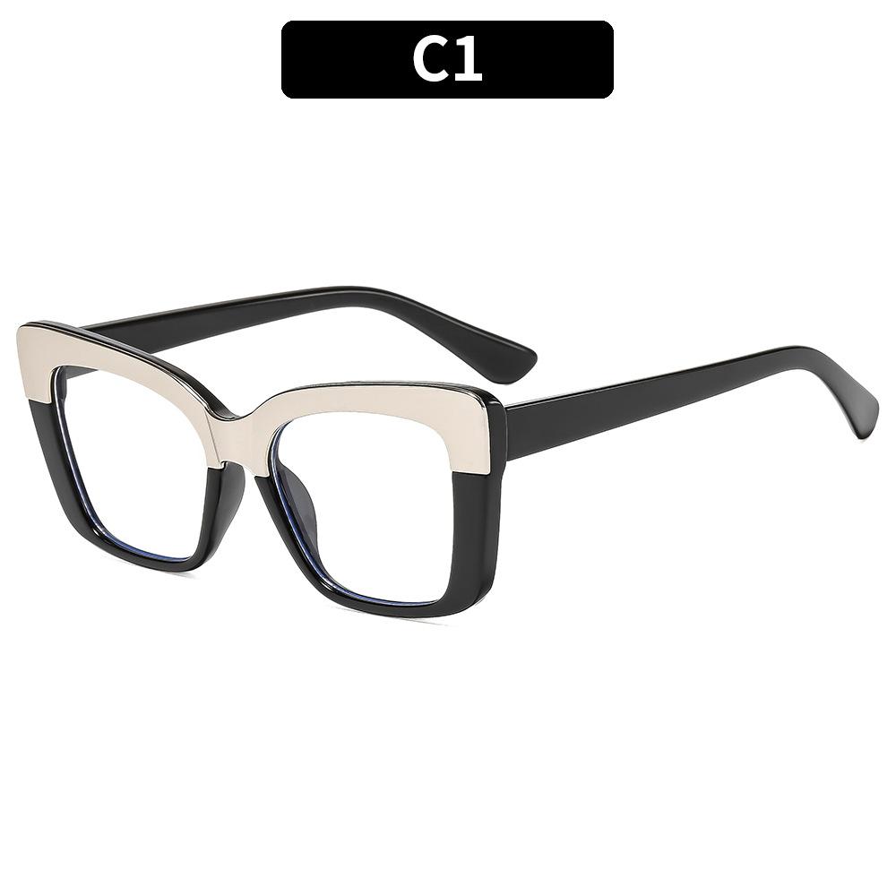 Женские очки: модные квадратные очки оверсайз с цветными блоками