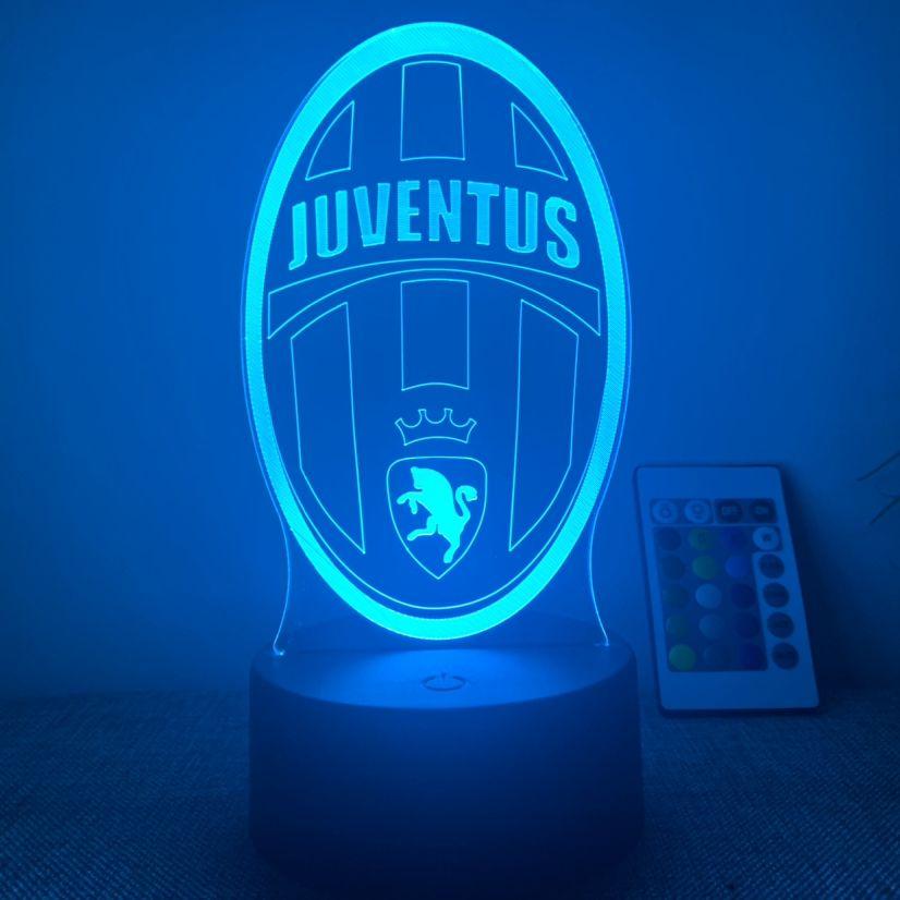 3d Led Acrylic Night Light Football Club Touch Table Desk Lamp 7 Colour Gifts