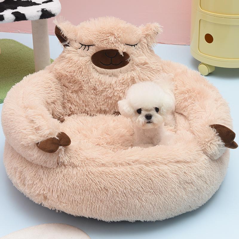 Cute Cartoon Monster for Small Dogs Warm Plush Pet Beds Cat Beds Medium Dog Bed Mat Pets Kennel Washable Puppy Kitten Mattress
