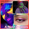 3 Pearlescent Fluorescent Eyeliner Set UV Face Color Lasting Quick Drying Waterproof Sweat Body Painting Suitable for Stage Halloween