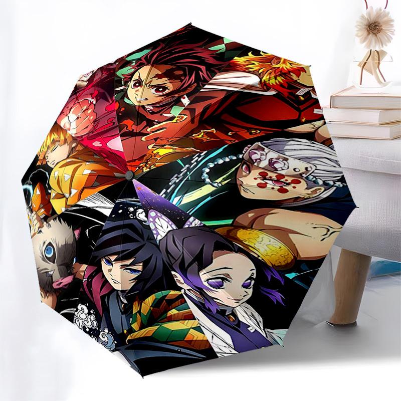

1pc Anime Characters Auto-Folding Umbrella - Portable Tri-Fold Design with Iron Frame, Perfect for Fans, Travelers, Daily Use, and Gifts!Q024
