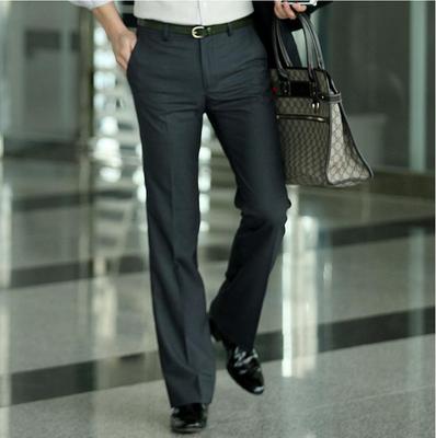 Straight Wide-leg Casual Trousers Men's British Style Men's Micro-lapped Suit Pants