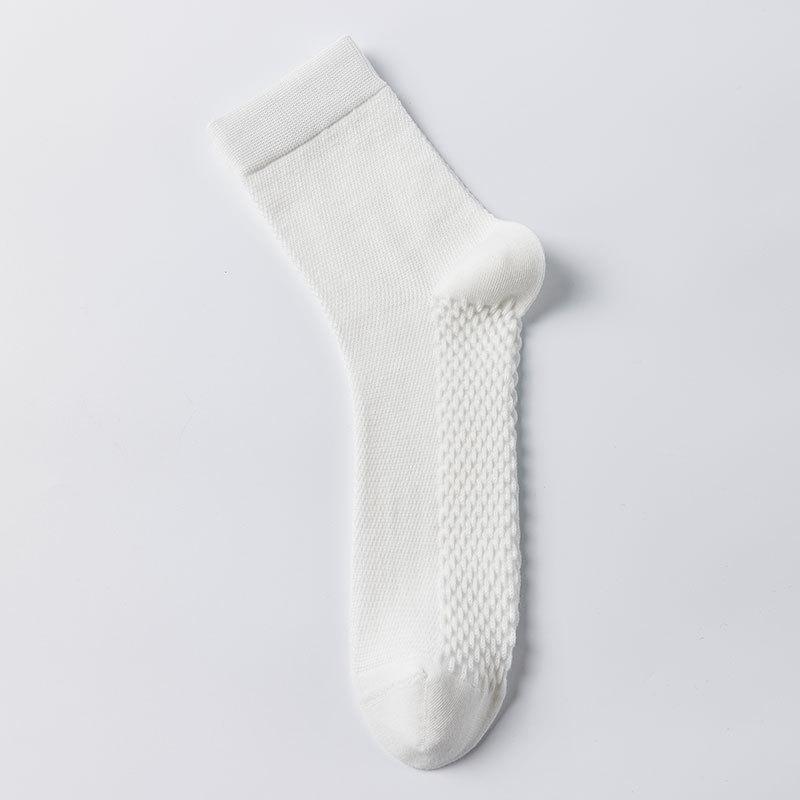 Geruchshemmende, antibakterielle und desodorierende schweißabsorbierende Herren-Mittelrohrsocken aus reiner Baumwolle für Sommer, Business-Casual-Sport-Socken, Frühlings- und Herbststile