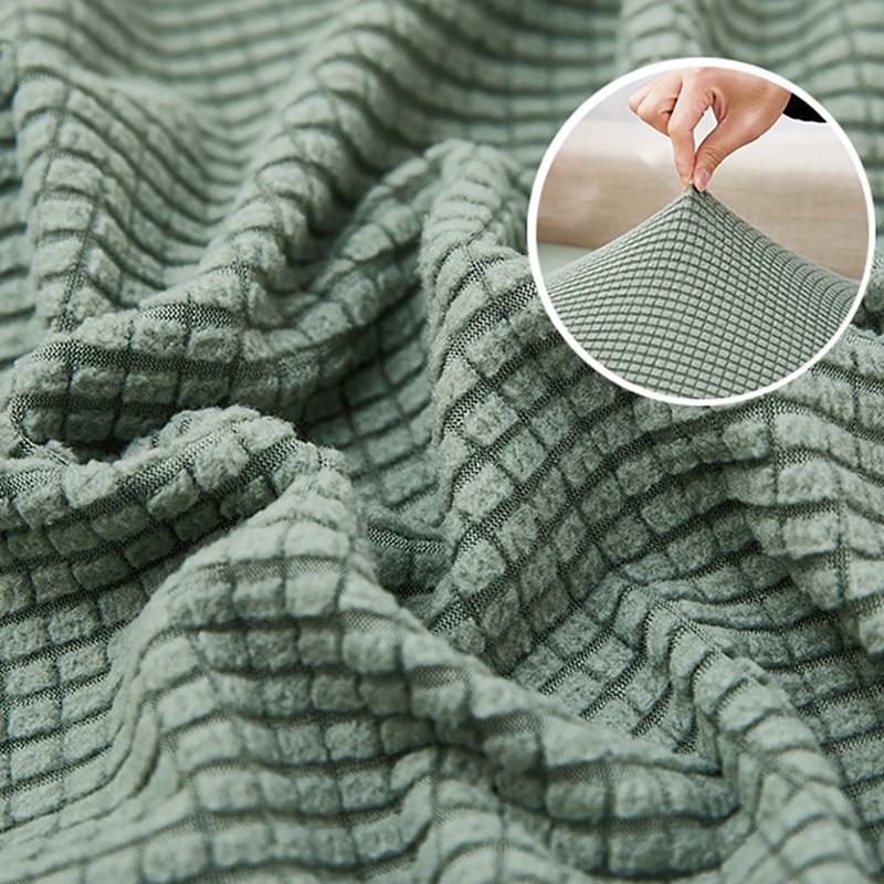 Jacquard Sofa Furniture Cushion Pad Cover Plain Color Furniture Couch Covers For Living Room Home Spandex Stretch Washable Removable Protector