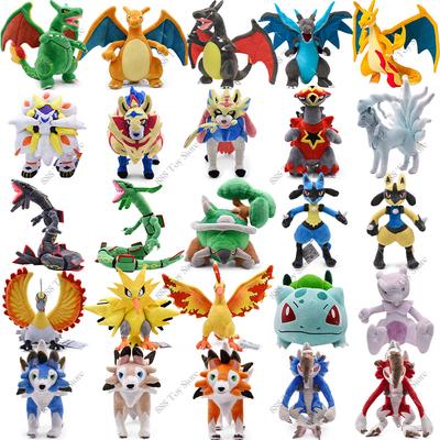 Anime Shiny Charizard Plush Pokemon Toys Cute Mega Evolution X Charizard Articuno Lucario Stuffed Peluche Kids Christmas Gifts
