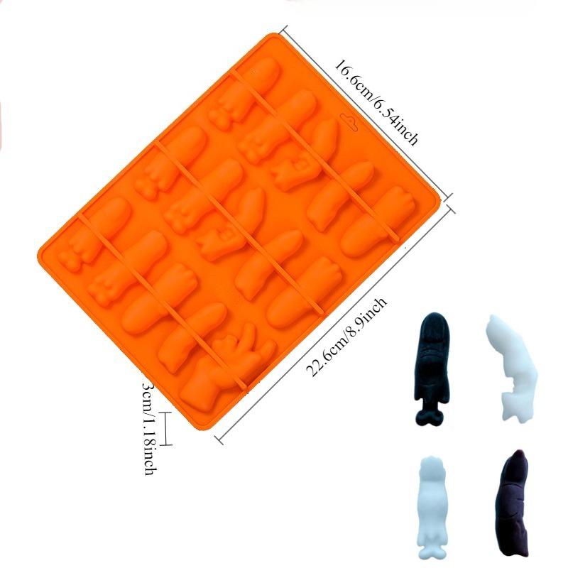 Ghost Silicone Jelly Mold Halloween Baking Mold for Chocolate Candy Gummy Crayon DIY Bat Spider Skull Mousse Fondant Mold