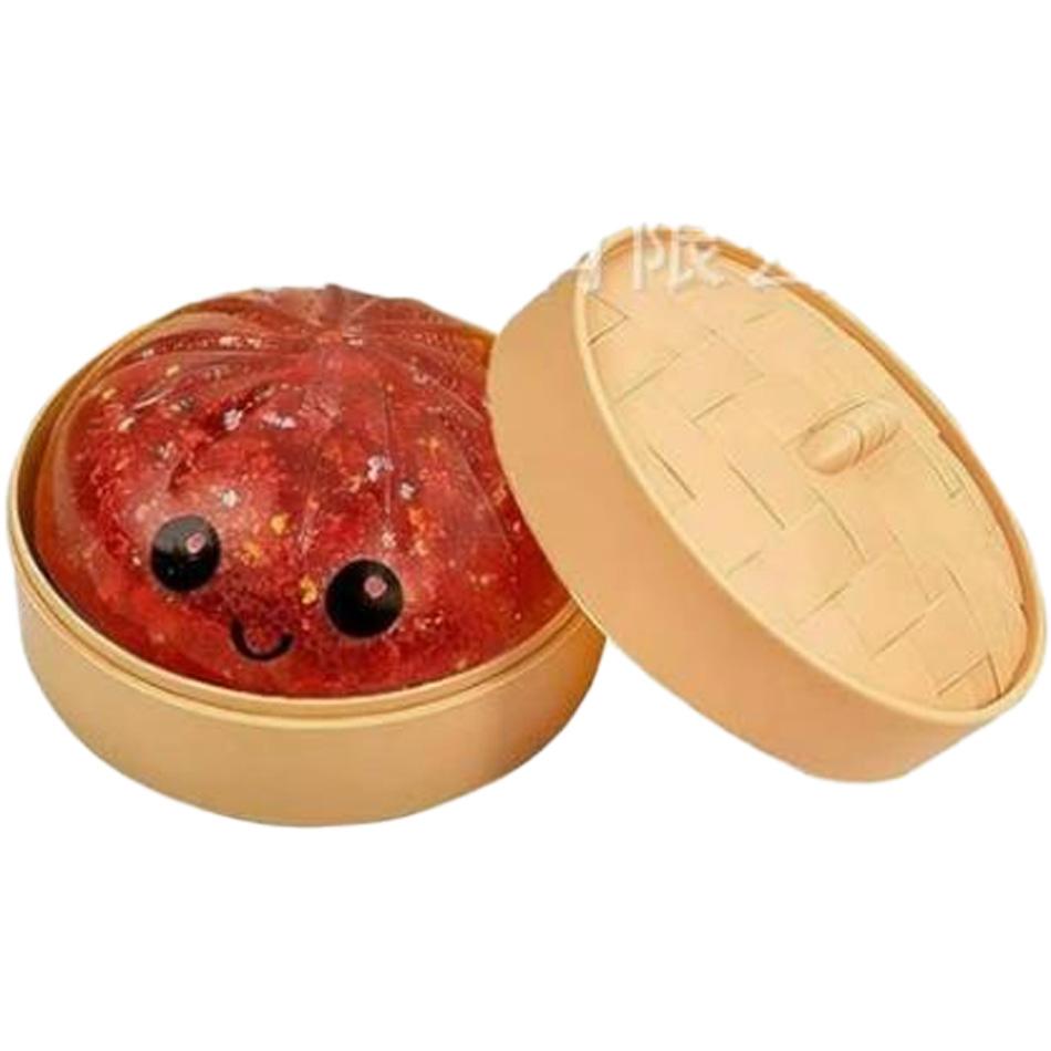 Glitzer Teigtasche Squishies Spielzeug Bun Baozi Teigtasche Mystery Box Buntes Essen Squishy Sensorisches Fidget Spielzeug Anti Stress Knetball