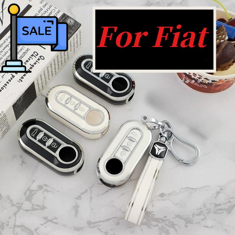 Fashion Car Key Case Cover For Fiat 500 Ducato Panda 500L Punto Lancia Musa For Citroen For Citroen Car Keyring Luxury Leather