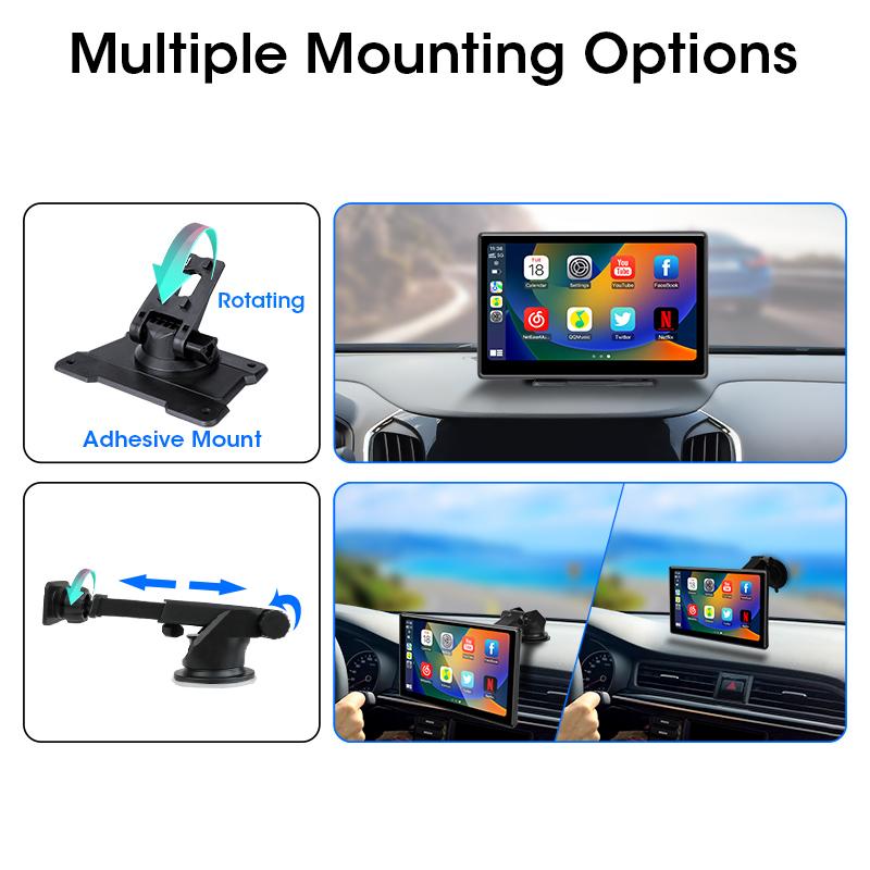 10 Inch 4K Dash Cam Car DVR Wireless Carplay & Android Auto GPS Navigation Video Recorder AUX Dashboard Camera Monitor BT 5G