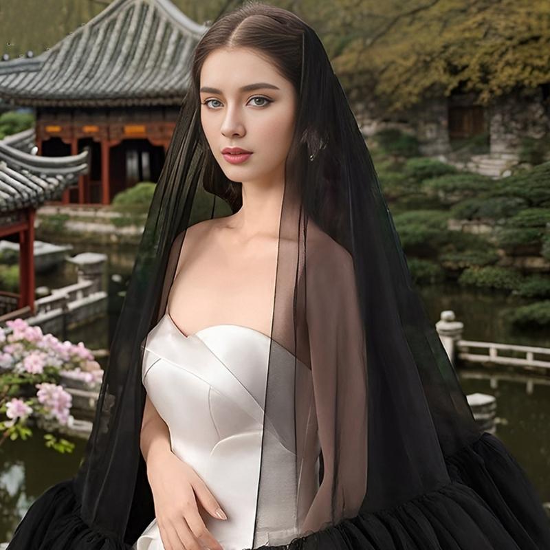 Romantics Short White Veil Light Weight Bride Breathable Veil Adjustable Veils Unique Fashion Accessories