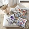 Luxe Embroidered Floral Pillowcase: Sophisticated Textured Cushion Cover For Elegant Home Sofa Decor