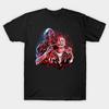 Asian Size Men Black Print T-shirt Smile No-Cut Heat Transfer Print Cotton Tshirt