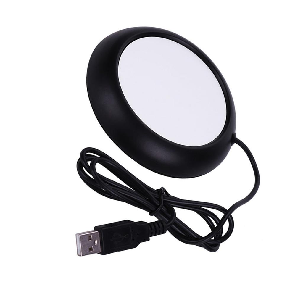 USB Holzmaserung Tassenwärmer Hitze Getränke Tasse Matte Büro Tee Kaffee Heizkissen Schwarz