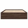 Bed Frame without Mattress Brown Oak Look 120 x 190 cm Engineered Wood