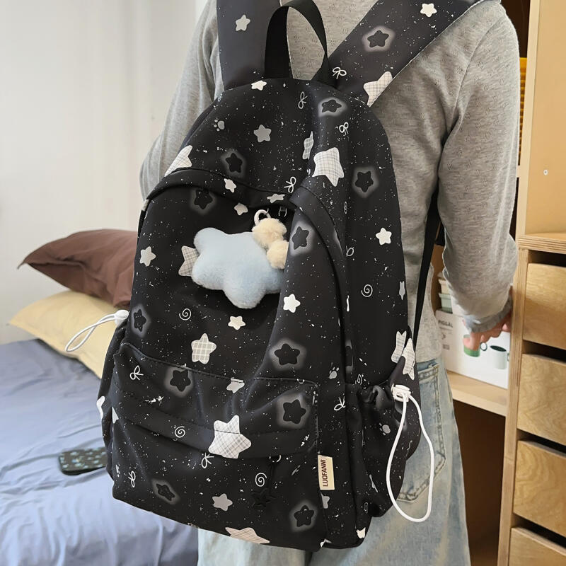 Junior High School Student Schoolbag Women's Large Capacity Waterproof Lightweight Printed Backpack