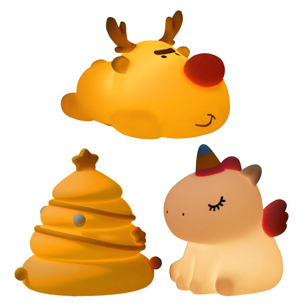 Silicone Dimmable Bedside Table Lamp Tap Control Portable Dimmable Soft Night Lamp Portable Kids Night Light for Kids Toddlers